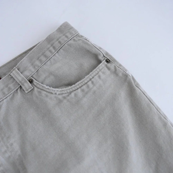 Nevada Cream Denim Straight Leg Jeans - Vintage - Size 38x32 - Picture 10 of 12